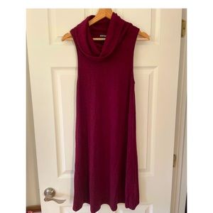 Cowl neck sleeveless sweater dress